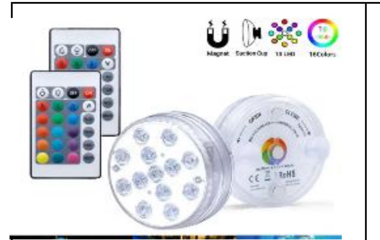 LUZ RGB SUMERGIBLE CON CONTROL